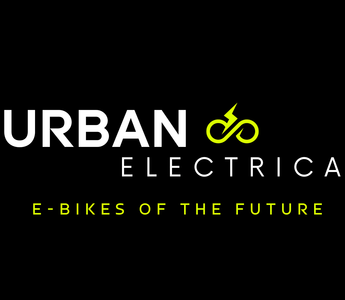 Urban Electrica logo with tagline 'E-bikes of the Future' on a black background