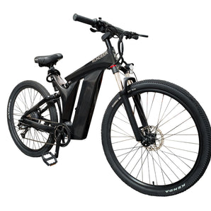 Rundeer Starry Sky 3K Carbon Fiber Electric Bike with aluminum frame suspension for commuting and green energy transition.