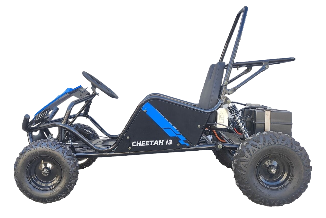 TrailMaster Cheetah i3 Kids Electric Mini Go Kart, featuring sleek design and 3-speed settings, suitable for children ages 4-9