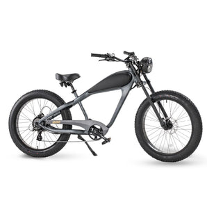 Cheetah OG Cafe' Racer Ebike with BAFANG motor, sleek design, fat tires, and powerful performance.