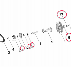 Bearing Kit | Intermediate Shaft | Surron LBX | E Ride Pro