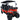 TrailMaster TBM X6 6-seater electric golf cart with 5kW lithium battery, red body, foldable windshield, and LED headlights
