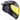 GDM DEMON full face motorcycle helmet in matte black with yellow visor, DOT FMVSS-218 approved, lightweight aerodynamic design.