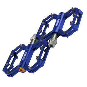 Lightweight Flat Platform MTB Pedals - Blue