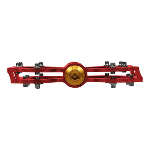 Lightweight Flat Platform MTB Pedals - Red