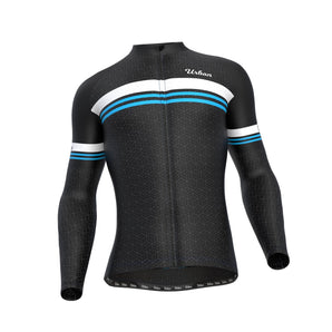 Men's Classic Black Long Sleeve Jerseys / Bib Tights