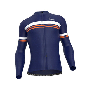 Men's Classic Blue Long Sleeve Jerseys / Bib Tights