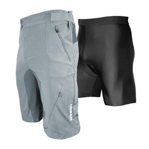 Men's Gravel Grinder Cyclocross / MTB Shorts - Flex Soft Shell Shorts with Zip Pockets and Vents