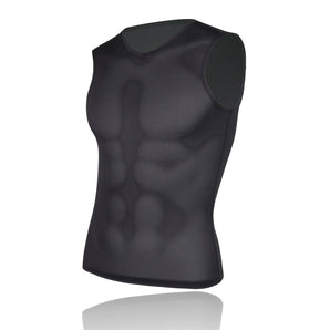 Men's Mesh Base Layer - Black Sleeveless Cycling Undershirt