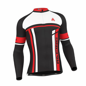 Urban Cycling Red Super Roubaix Thermal Long Sleeve Jerseys / Bib Tights