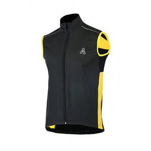 Urban Cycling Windbreaker Vest / Gilet - Black & Yellow