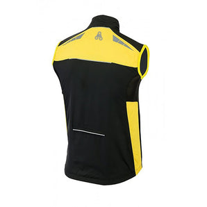 Urban Cycling Windbreaker Vest / Gilet - Black & Yellow