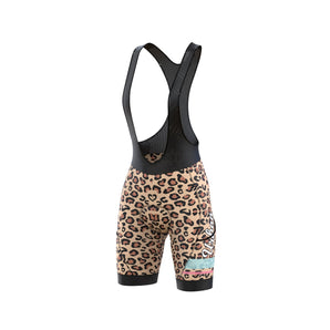 Women's Urban Leopard Print Short Sleeve Jerseys / Bib Shorts